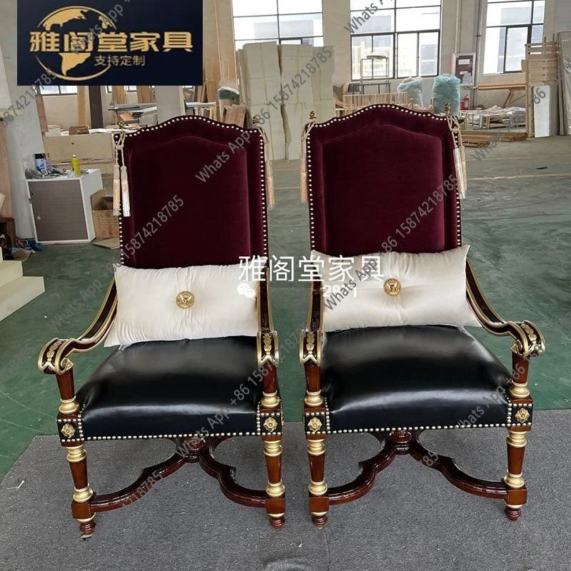 Y65 English Mahogany Single Sofa Villa Furniture General Chair Living Room Home Sofa Chair