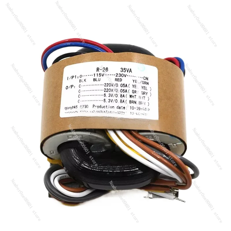 115-230V Audio Transformer R Type 35W 220V × 2 + 6.3V × 2 R Cattle Power Transformer Tube Preamp