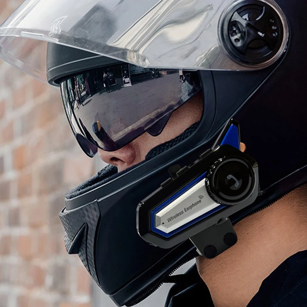

Motorcycle Helmet Earphone Voice Control Bluetooth-compatible 5.0 Helmet Headphone Waterproof Music Headphone for Riding Cycling