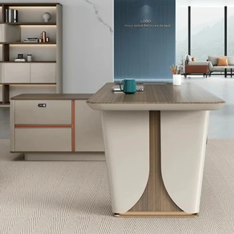 

Ergonomic Conference Office Desk Executive Light Luxury Unique Computer Weightless Stand Up Long Escritorio Office Furniture