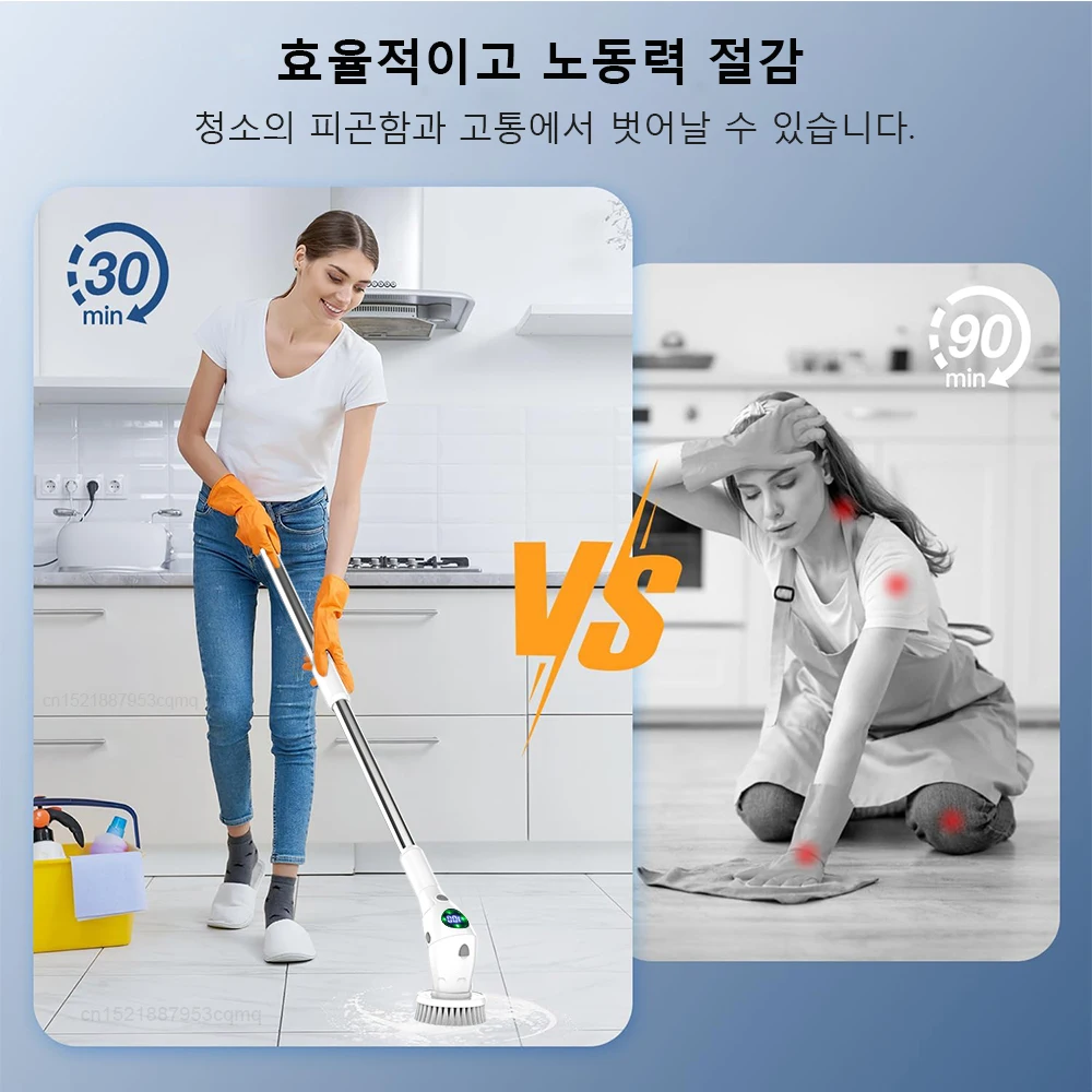 Electric Cleaning Brush 8 in 1 Multifunctional Household Wireless Rotatable Cleaning Brush For Bathroom Kitchen Windows Toilet