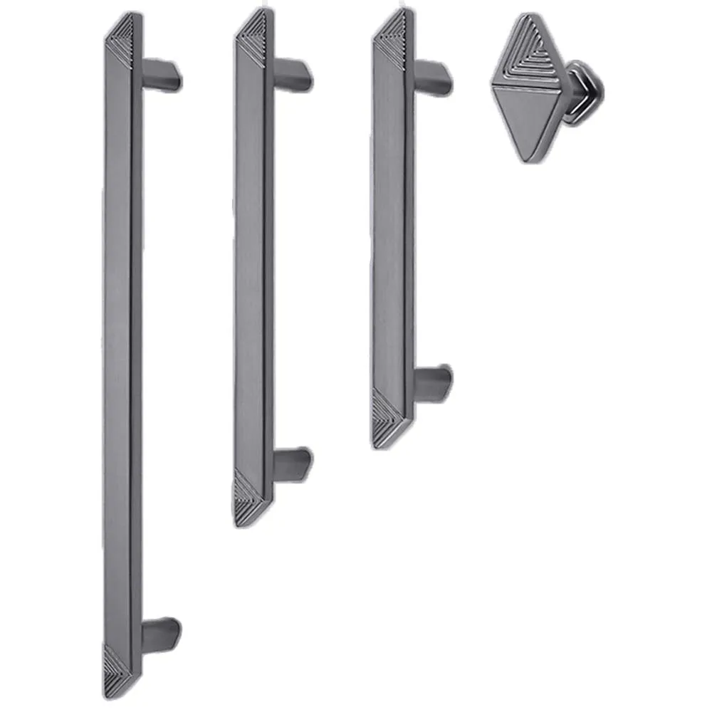 Schranktürgriff Grau Schwarz Moderner minimalistischer Kleiderschrank Schrank Schublade Schranktürgriff Langer Griff High-End-Türgriffe