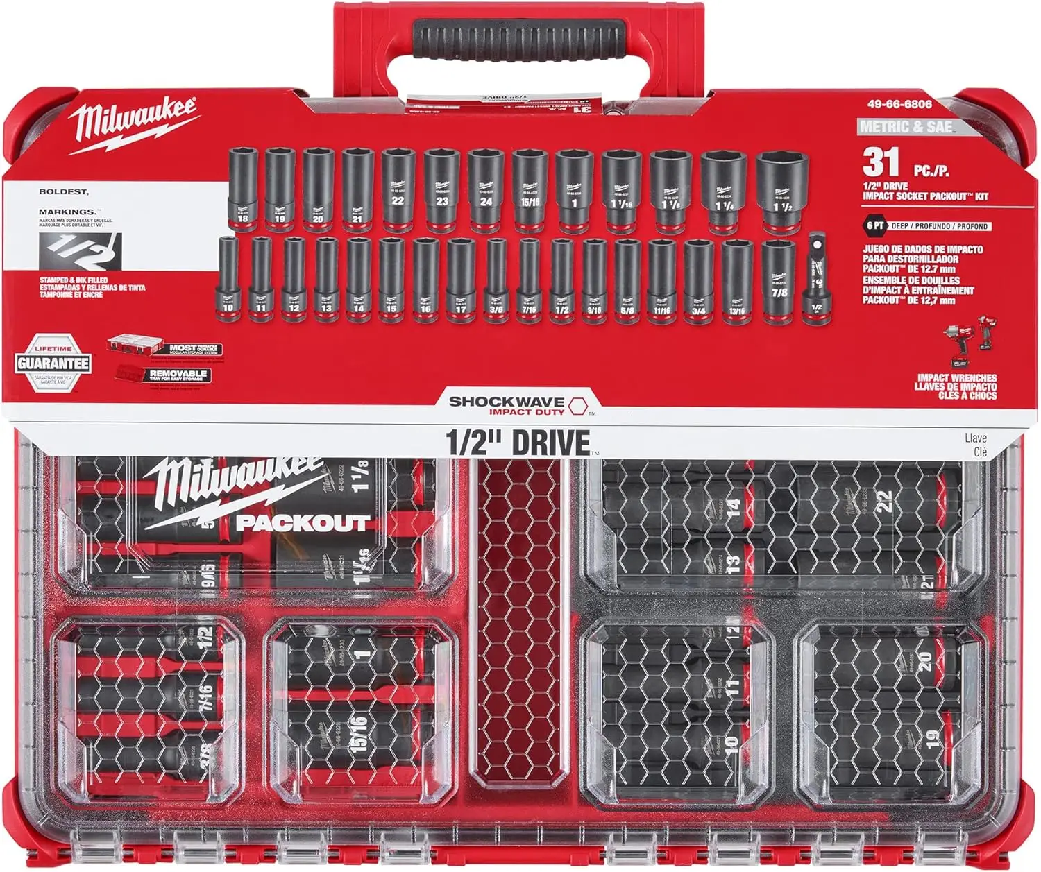 

Milwaukee Socket Set Impact Duty 1/2IN 49-66-6806