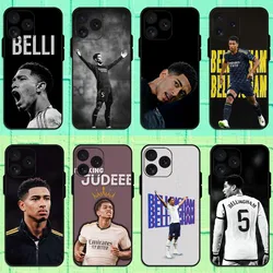 Soccer No 5 Judes B-Bellinghams Football No5 Phone Case For iPhone 8 11 12 13 Pro 14 15 Mini X XR XS max Plus Shell