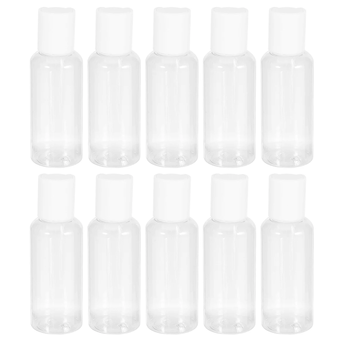 10 stuks reizen hervulbare flessen huisdier materiaal lange dunne containers voor shampoo lotion crème body wash gezichtswas