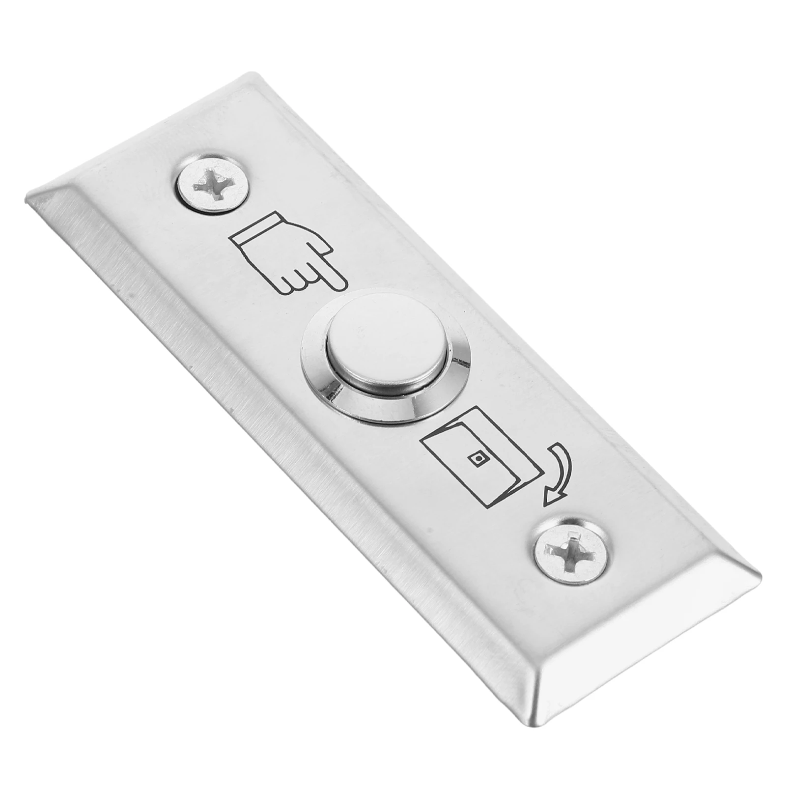 

Door Access Control Switch Silver Stainless Steel Bell Ringer Replacement Exit Button Wall Plate Cover Doorbell Durable
