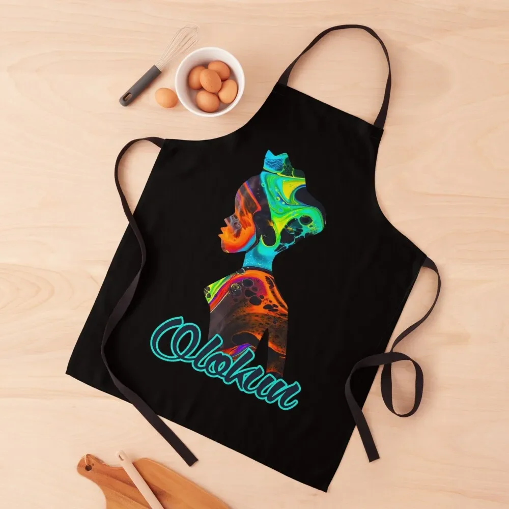 Delantal Olokun Yemaya Yoruba Santeria Osha con logo personal Artículos de cocina Productos para el hogar y la cocina Delantal de camarero de disfraz