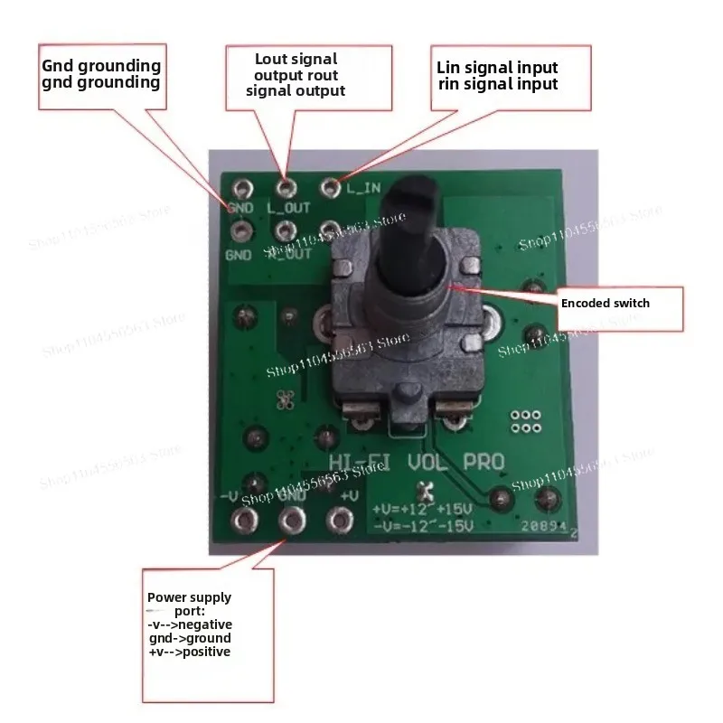 Precision Audio Level Control Board - PGA2310 High-End Model for Hi-Fi Sound Systems