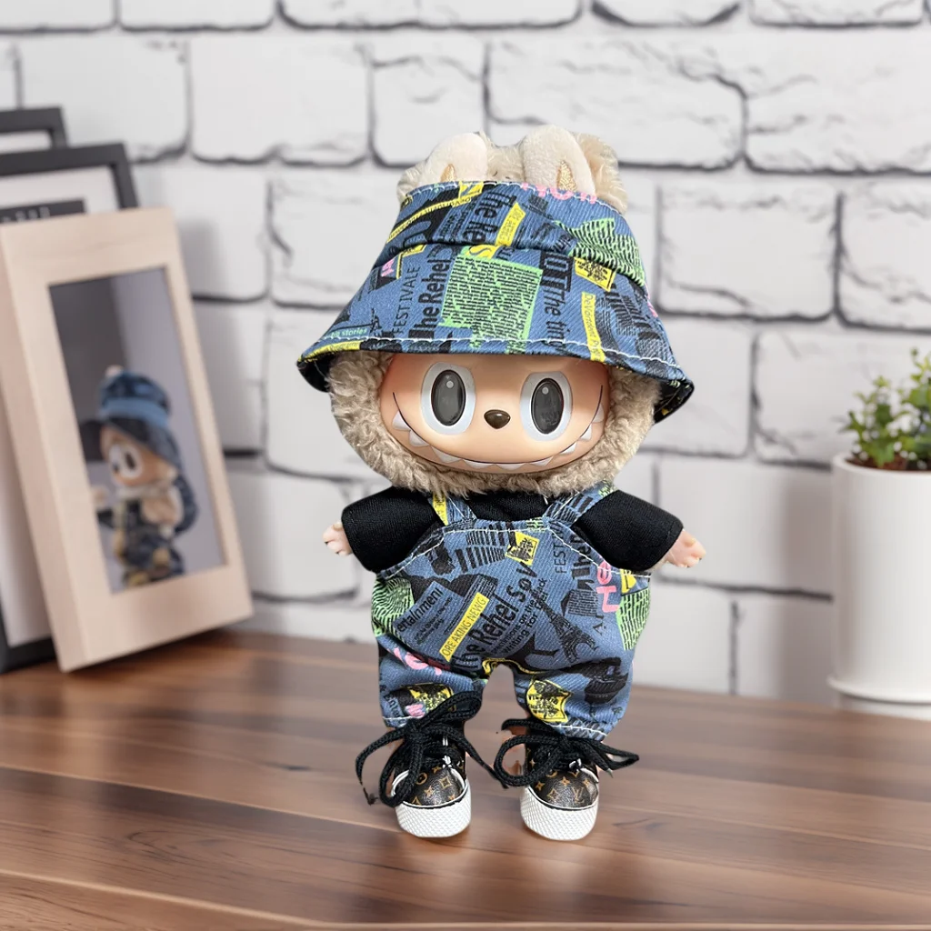 Adecuado para Mini muñeca Labubu, accesorios de ropa, 17cm, diferentes estilos de ropa de Cosplay, cambio de ropa, traje de ocio