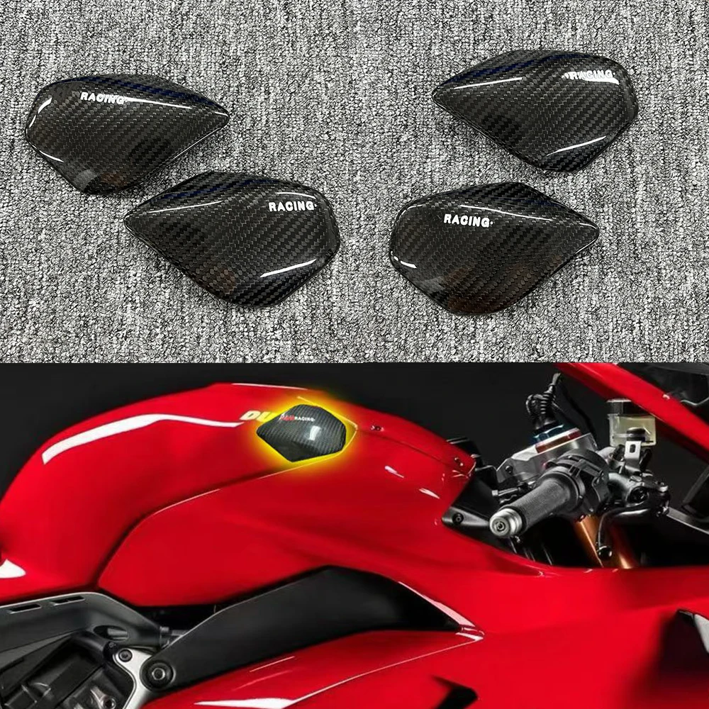 Fit For Ducati Streetfighter V4-V4S 2020-2024 motorcycle fuel tank carbon fiber protection block accessories