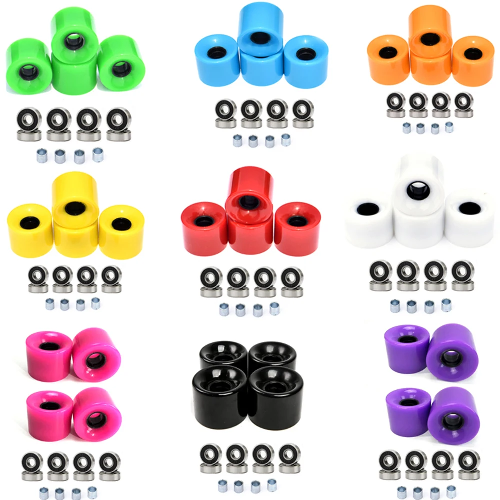 4 Uds ruedas para monopatín Longboard 60x45mm 78A ABEC-9 608RS rodamientos de bolas espaciadores juego rueda de patinaje sobre ruedas para Cruiser