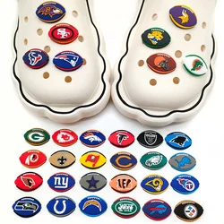 Football americano Rugby Shoe Charms Cartoon Shoe Decoration Buckle Croc accessori per Clog Girls Kids Party X-mas Gifts