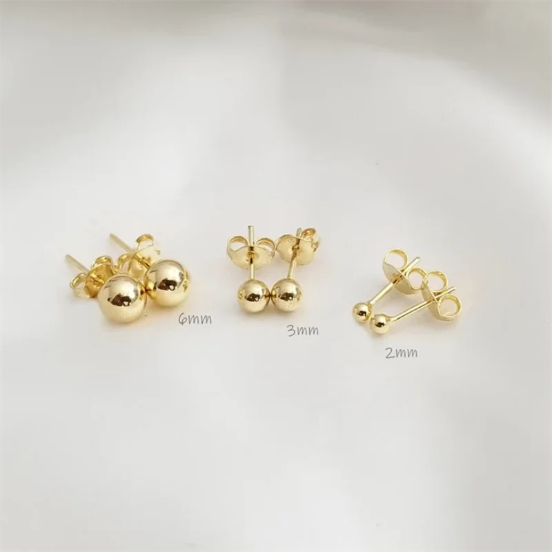 

14K Gold Filled Tiny Ball Studs Earrings Dainty Earrings Vintage Earrings For Women Simple CZ Studs Waterproof Jewelry