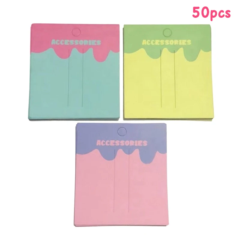 ★▲50Pcs Colour Hangable Hair Clip Paper Cards Hairpin Tag Holder DIY Display Cardboard Hair Accessories Packaging Card Tags