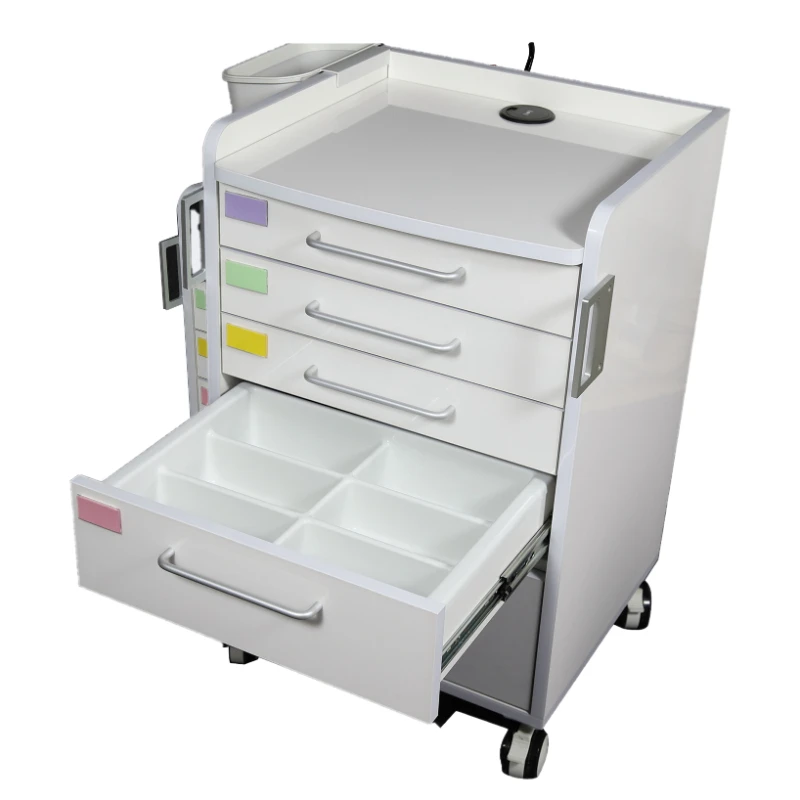 Color customized medical dental trolley cabinet clinic use