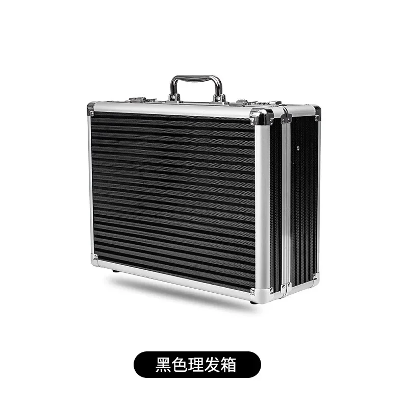Hairdressing barber toolbox hairstylist haircut special trend bag password lock hand raise gear scissors storage box in stock