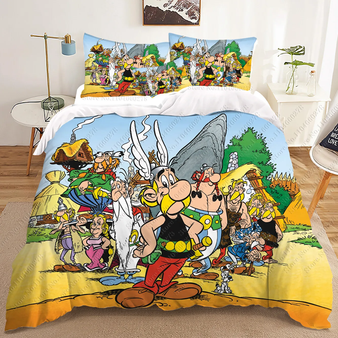

Asterix 3D Bedding Sets print duvet cover Adults/ children bed comforter birthday gift dropshipping
