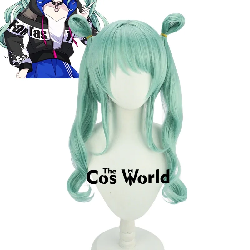 

Парик для косплея PJSK Miku, 80 см/31 дюйм, длинный, для Хэллоуина, аниме, синтетические волосы + шапочка для парика