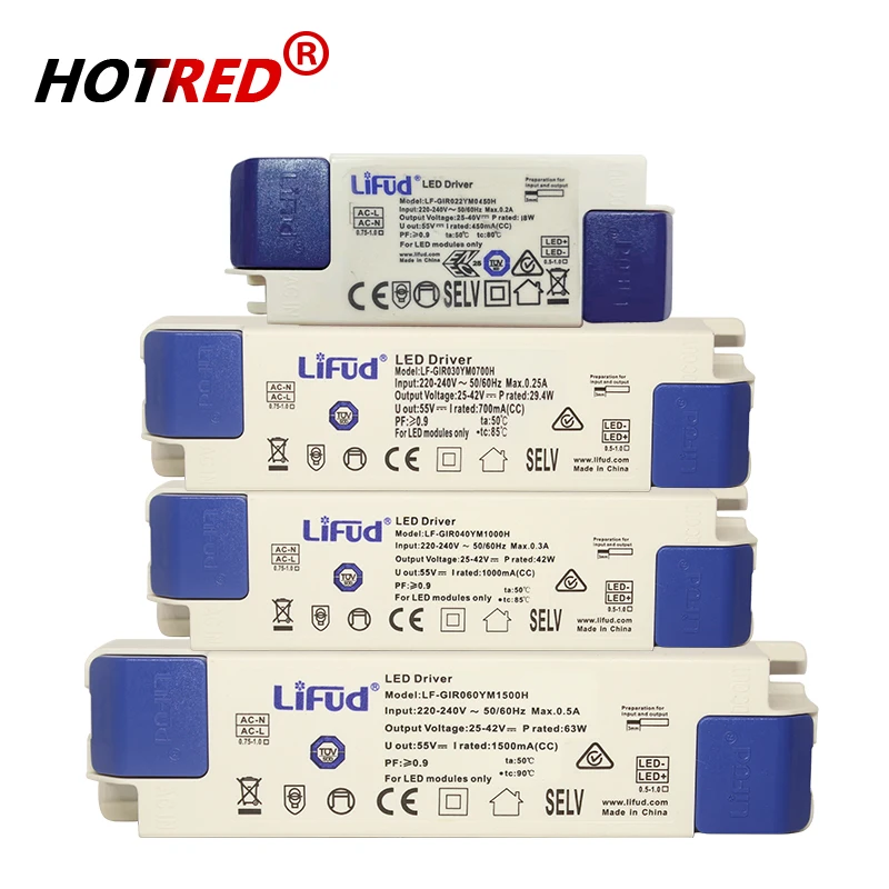 LiFud-Controlador LED Serie lf-girxxxym lf-girxxxys, transformador LED, entrada 220V-240V, salida 350mA 600mA 900mA 1200mA 1400mA 1500mA