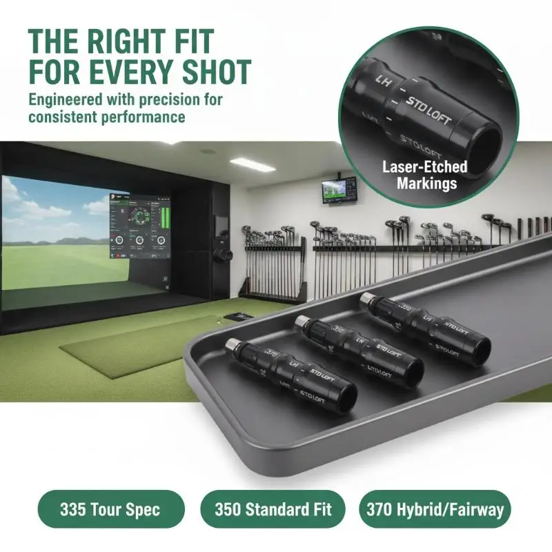 Durable Golf 0.335 Tip Right Hand Shaft Adapter Sleeve Compatible with Sim2 M3 M4 M5 M6 QI10 QI35