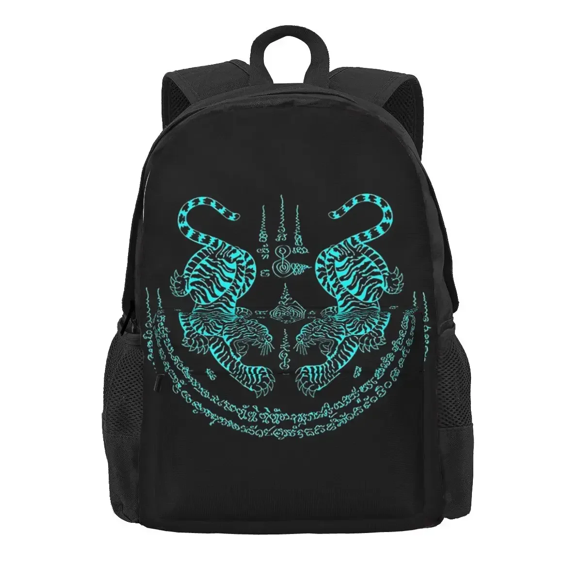 

Twin Tiger Sak Yant Tattoo Backpacks Boys Girls Bookbag Children School Bags Cartoon Kids Rucksack Laptop Rucksack Shoulder Bag