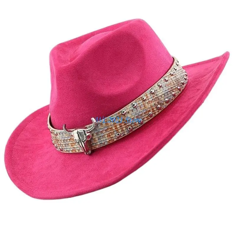 G5GC قبعة مريحة ذات أنماط غربية كاجوال رياضية قبعة حرفية مقاومة للعرق للحفلات ذات الطابع الشخصي #3