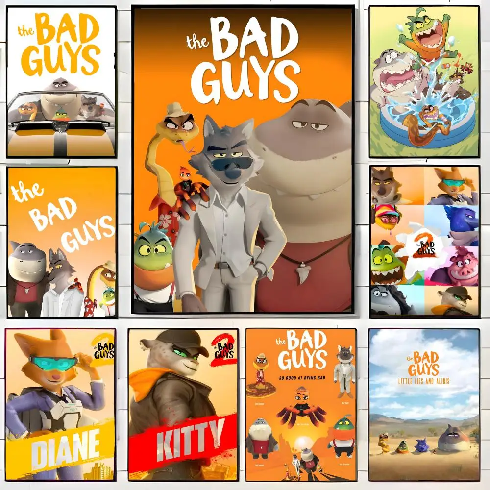 Popular Hilarious Cartoon T-The B-Bad Guys 2 Poster Wall Art Print Poster Decorative Mural Home Decor Gift Unframed