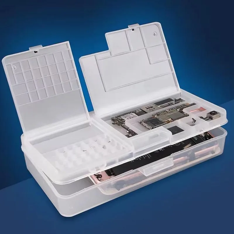 SS-001A Multi-function Plastic Storage Box for Mobile Phone Repair Motherboard IC Repair Parts Collector