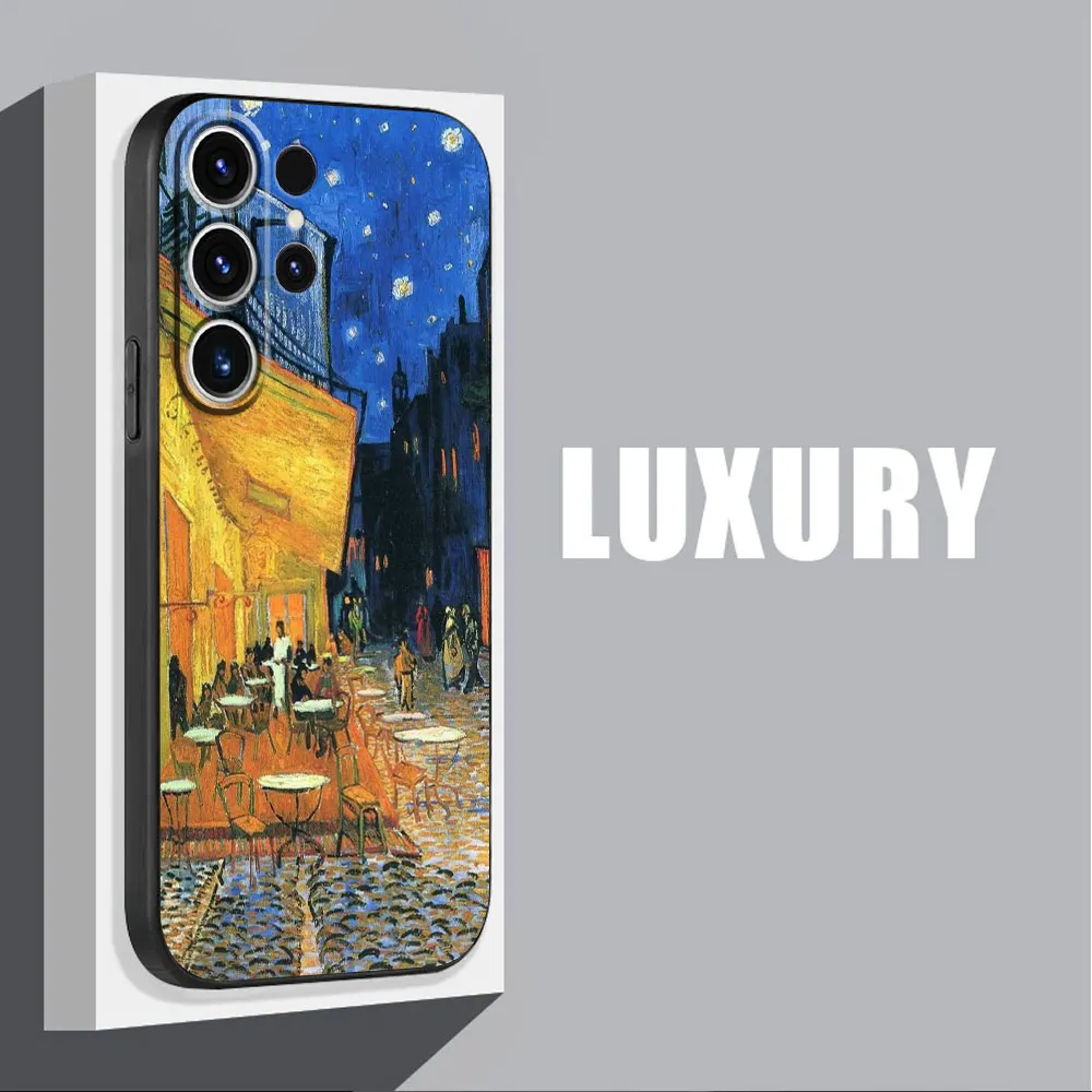 Van Gogh Painted Art Starry Night Case for Samsung Galaxy S24 Ultra S23 Ultra S21 5G S21 FE S20 S22 Plus TPU Soft Cover