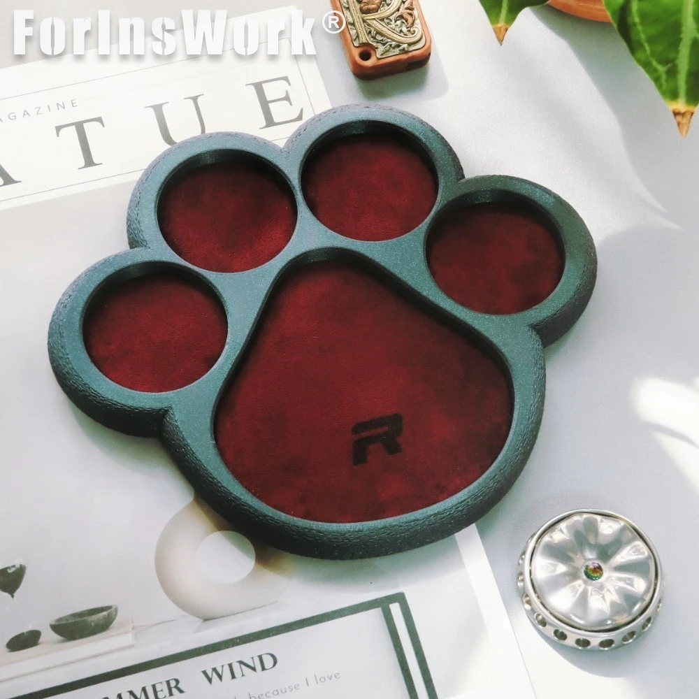 صينية تخزين مخلب القطط اللطيفة مطبوعة ثلاثية الأبعاد - منظم EDC لملحقات مكتب البراغي الصغيرة منضدة العمل