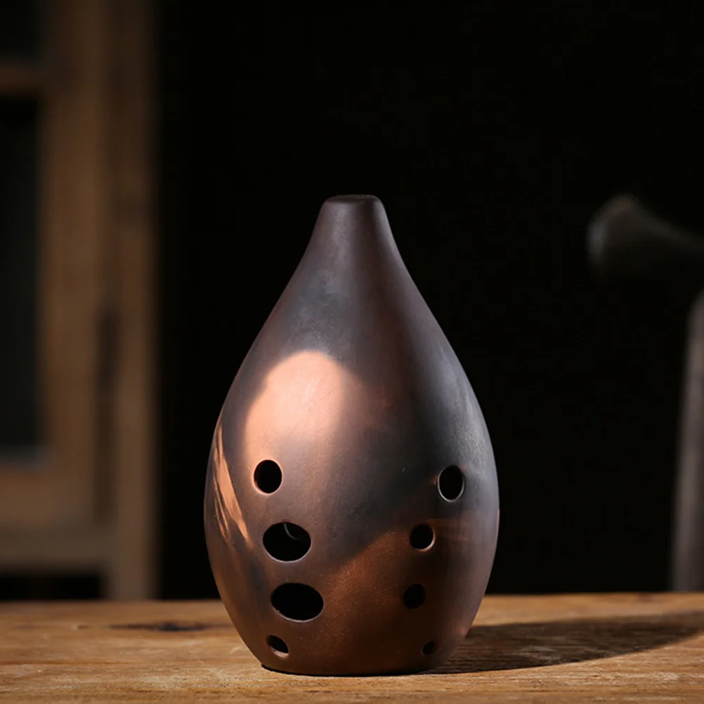 

1Pcs Traditional Chinese Xun 10 Holes Ceramic Ocarina Ancient Instrument Deep Tone Gift for Musicians