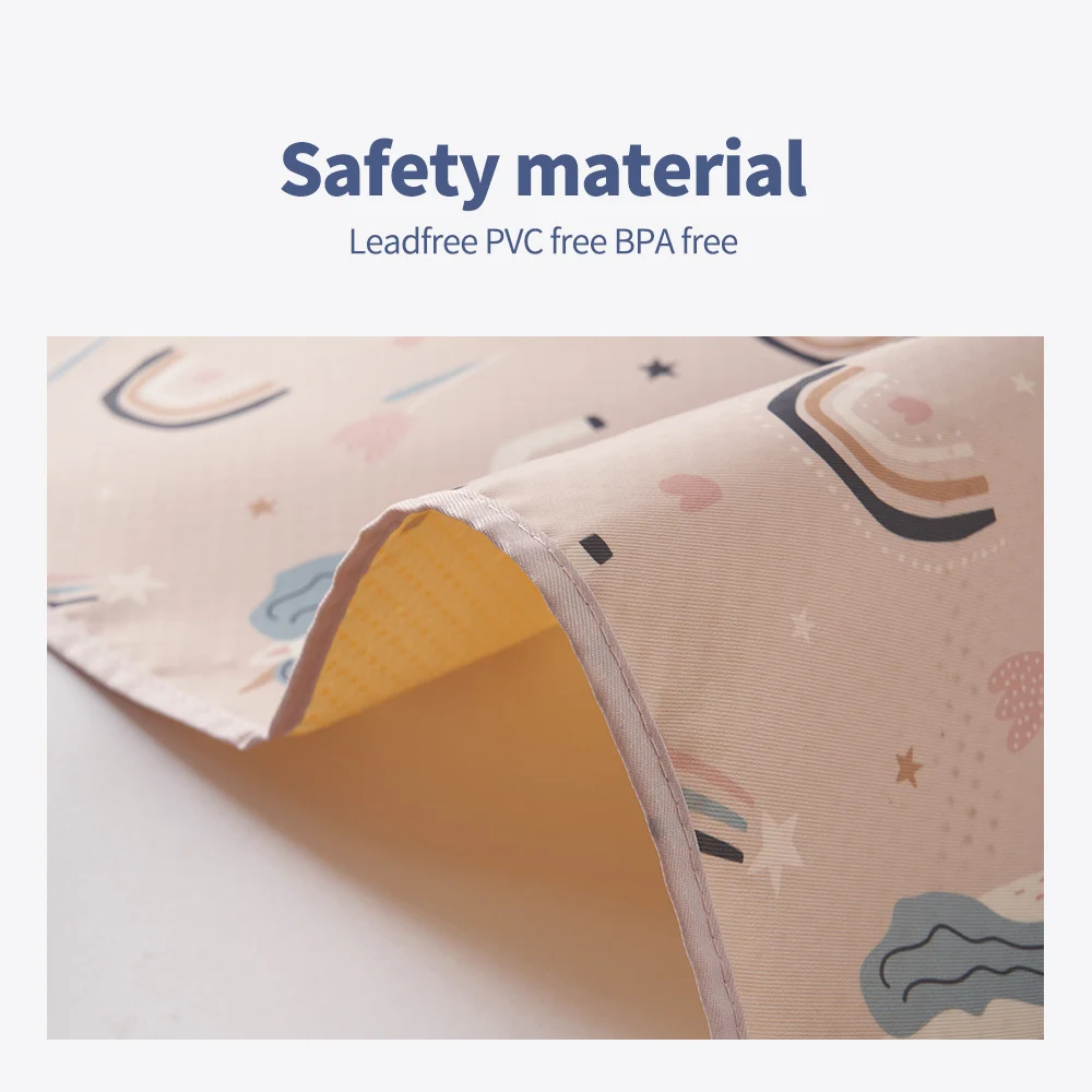 Kangobaby # Mi vida suave #   Estera antideslizante para niños, esteras de juego Splat impermeables plegables para escalar, 110x110cm