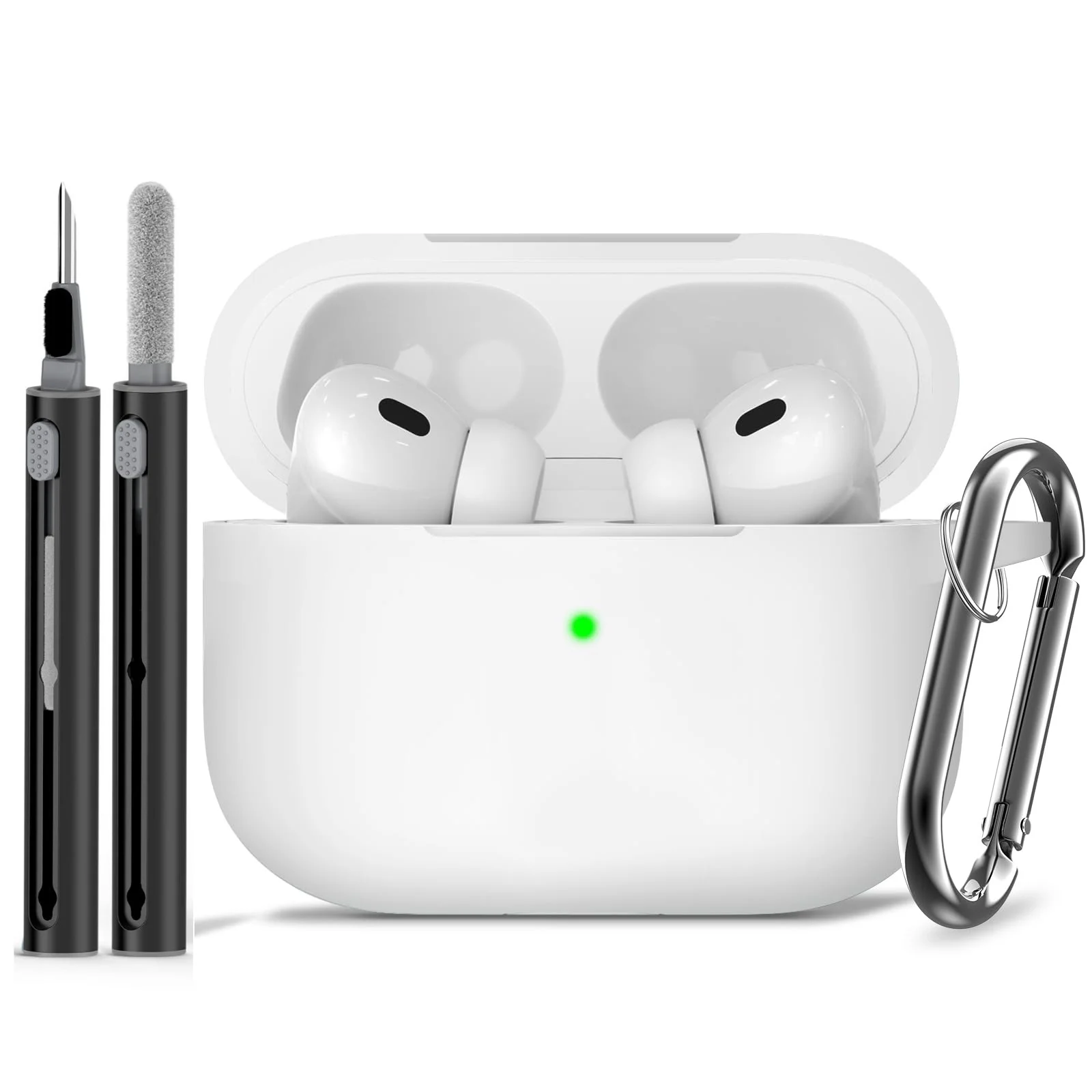 2025 für AirPods Pro 3. Generation Hülle Weiche Silikonhülle für AirPods Pro 3, Schutzhülle mit Reinigungsset für AirPods Pro 3 – Detail 12
