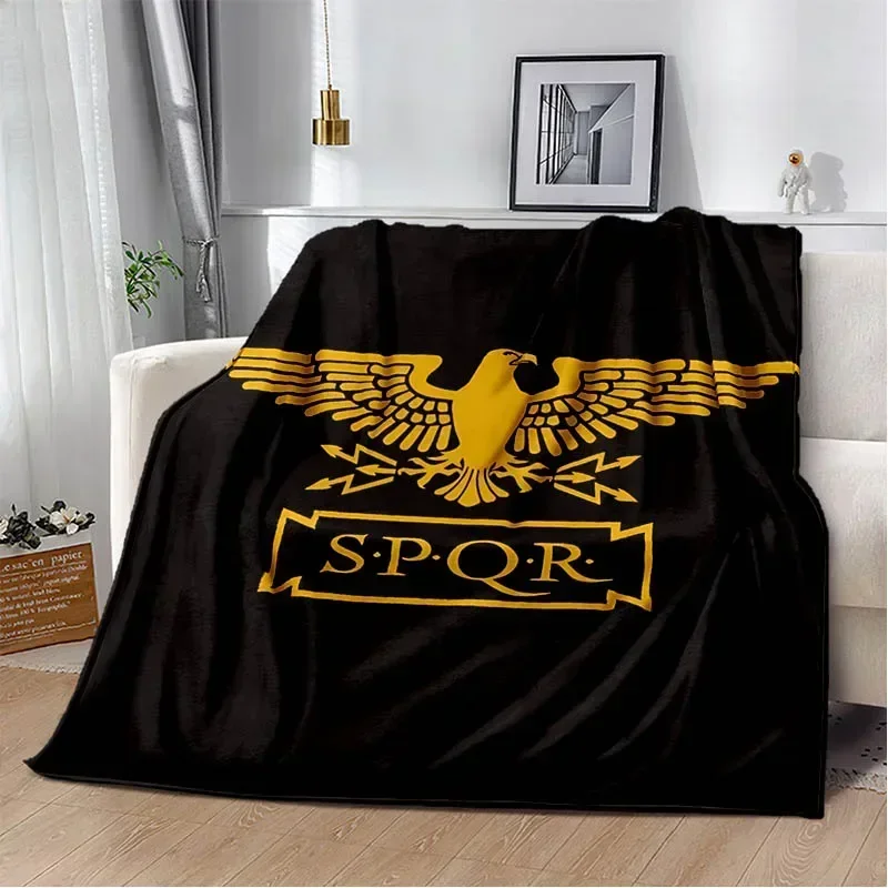 Roman SPQR logo printed blankets Children's warm blanket soft and comfortable blanket home travel blankets birthday gift