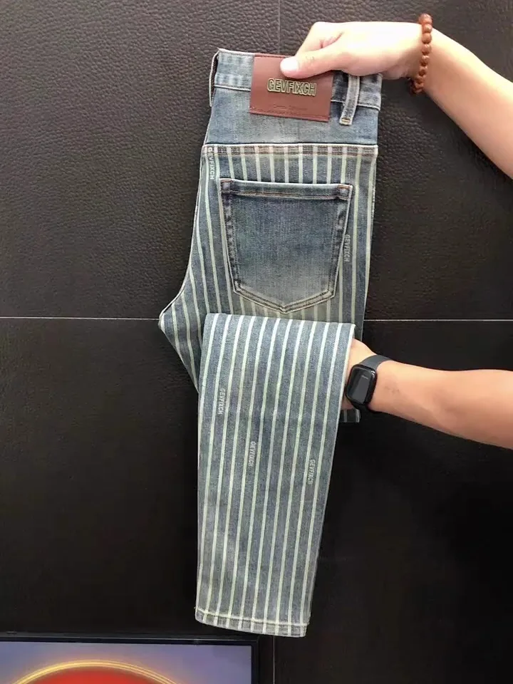 

High Quali Faionable Men's Jeans Autumn New Arrival Ele Sle Versatile Busin Casual Straight Leg Fit Jeans