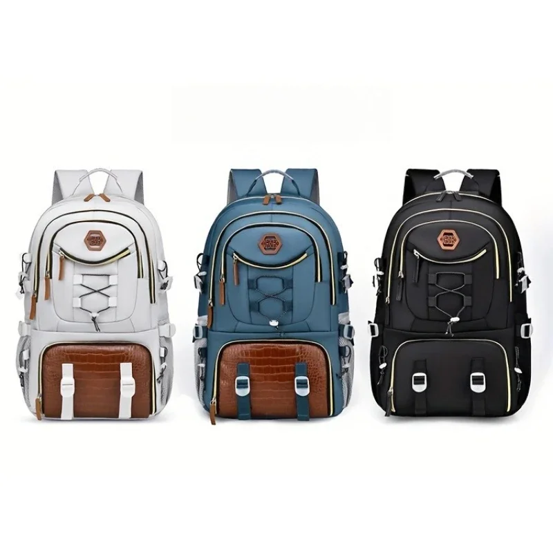 New High-value Leisure Backpack, Large Capacity Travel Mountaineering Bag, Zipper Closure, Oxford Cloth Backpacks