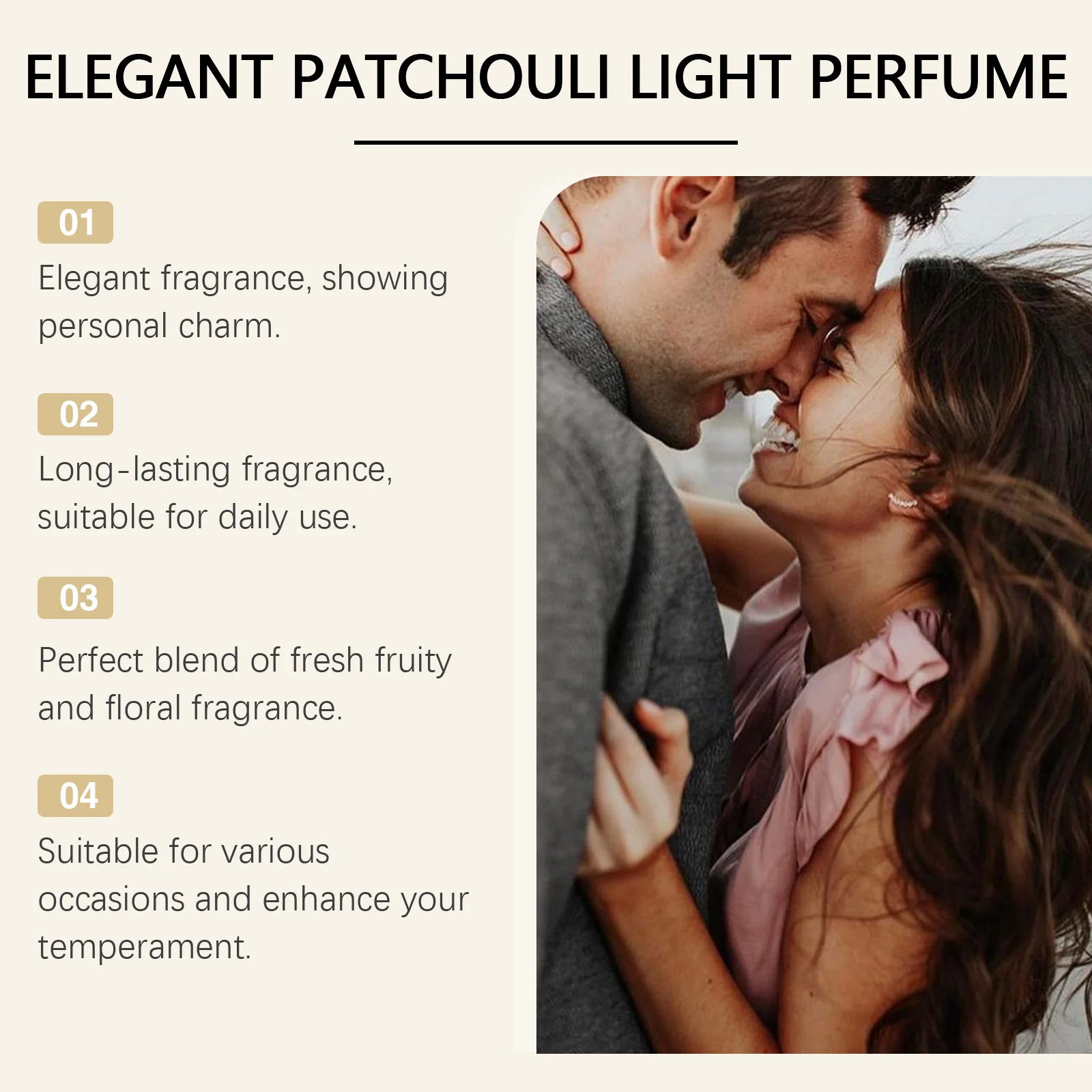 Patchouli Perfume Show Charms for Men Attract Women Perfume for Dating Long Lasting Fragrance Keep Fresh Relieve Stress Perfume