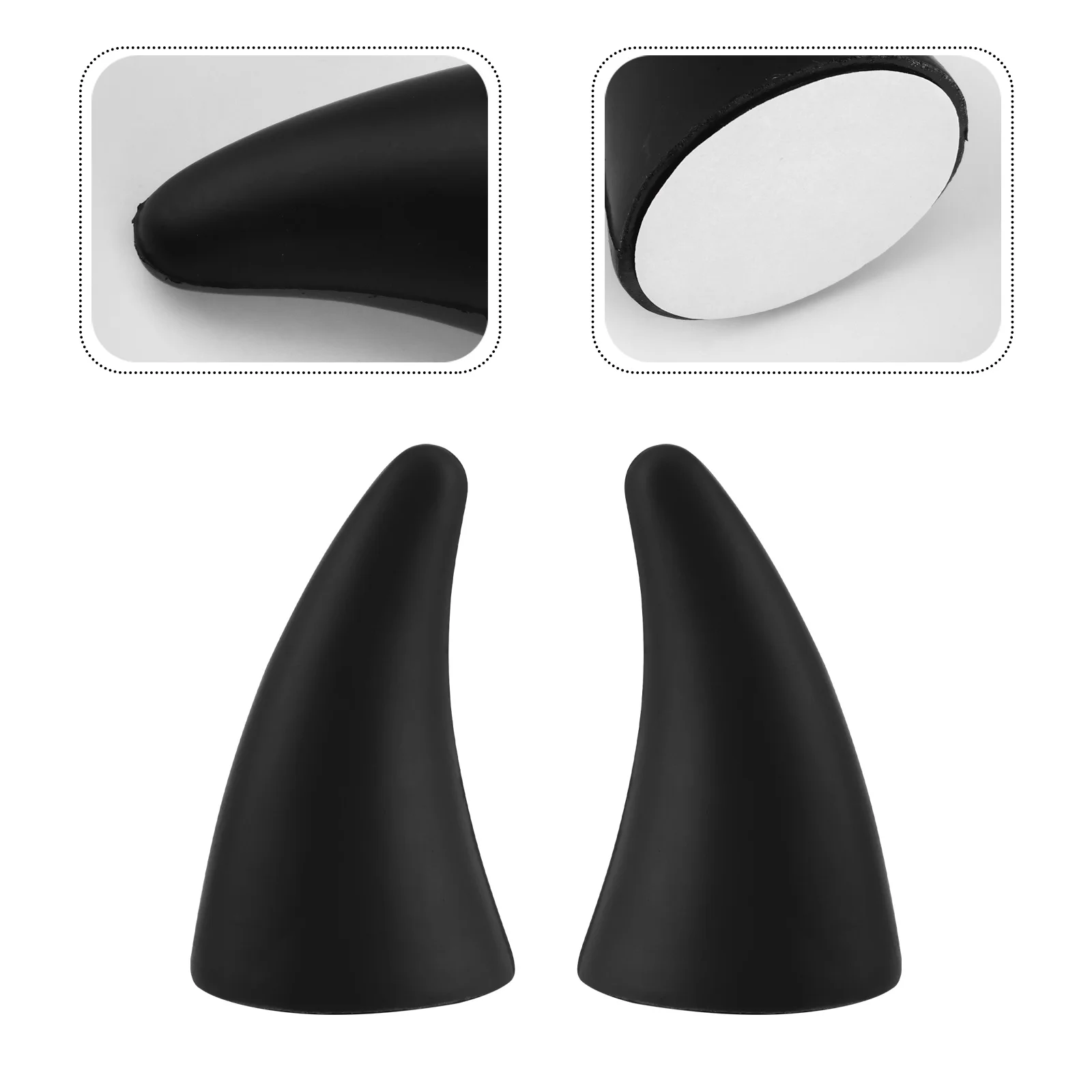 

2 pcs 3D Car Stickers Decor Elasticity Devil Horns Bumper Anti Collision Device Weatherproof Auto Styling Protection Accessory