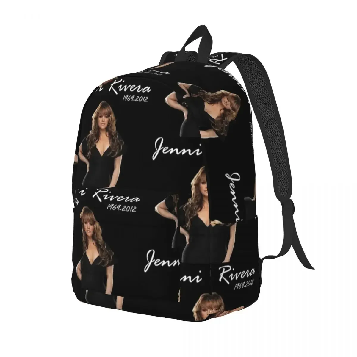 Jenni Rivera Latin Singer Classical Backpack Sports Student Work Daypack for Men Women College Canvas Bags