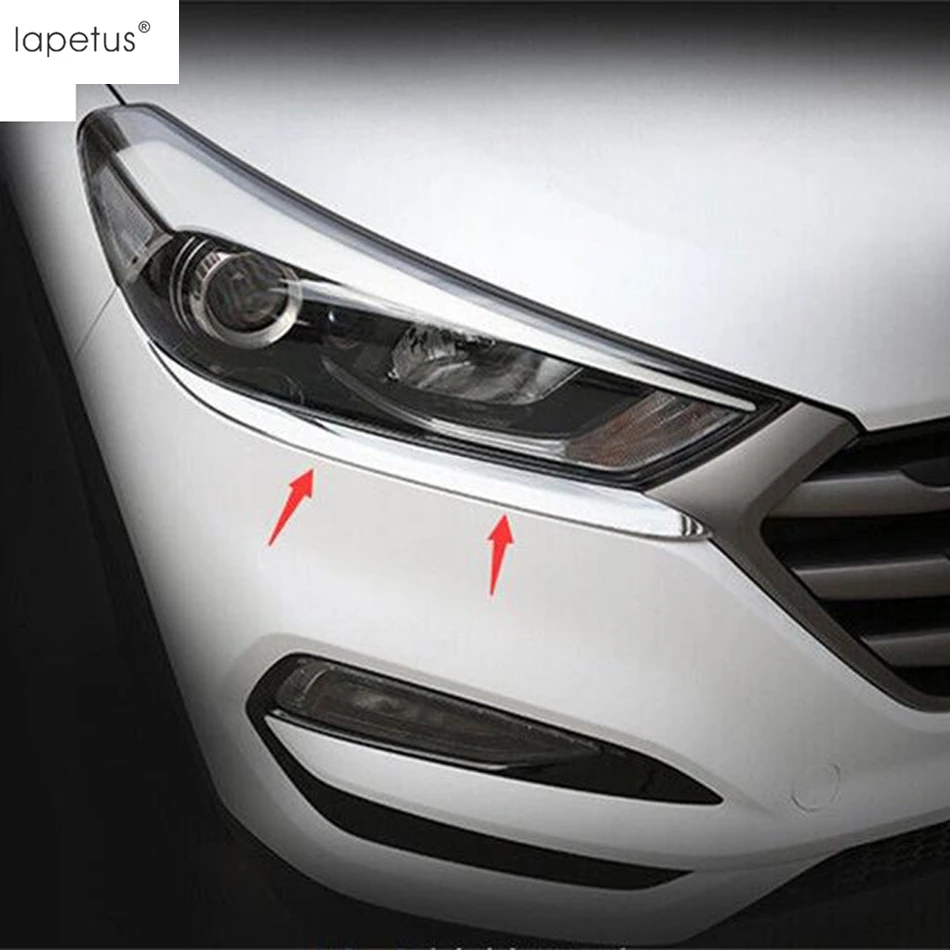 Chrome Front Rear Head Tail Fog Light Lamp Eyelid Eyebrow Strip Cover Trim For Hyundai Tucson 2016 - 2018 Accessories Exterior