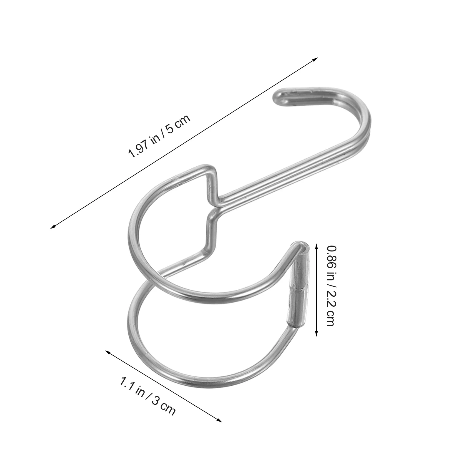10 szt. Okrągłe haczyki ze stali nierdzewnej, wiatroodporne, wytrzymałe, do ubrań, doniczek, metalowe organizery do wieszania