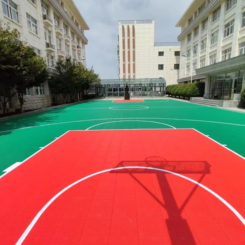 

Beable Outdoor Multi Sport Court PP Flooring Customized Colors LOGO Basketball Tennis Court Surface For Sport Field