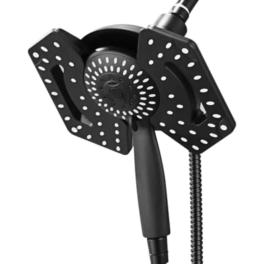 

Black Shower Head with Handheld: 2-in-1 Shower Head High Pressure with Rainfall Showerhead Handheld Showerheads Detachable Show