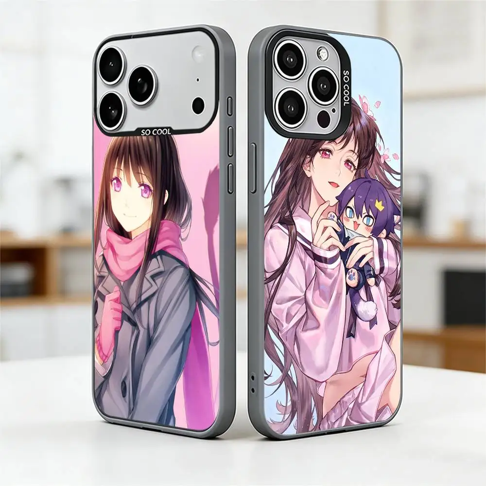 Noragami Hiyori Iki Phone Case For iPhone 17,16,15,14,13,12,11 Plus,Pro Max,XS,Colorful Silver Phone case Funda Cover