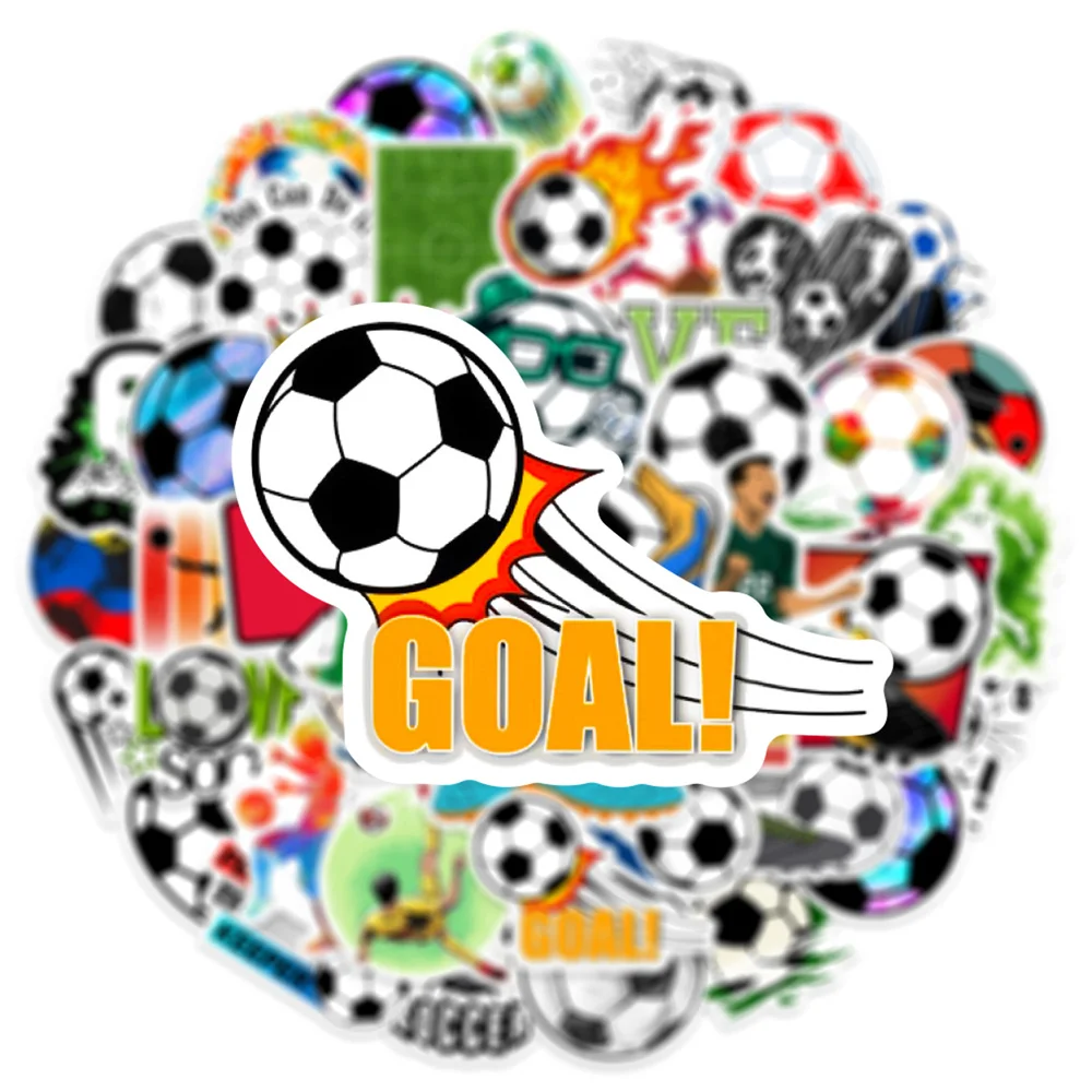 50pcs Sport Football Soccer Stickers For Guitar Scrapbook Suitcase Phone Stationery Scrapbooking Materiales DIY Sticker