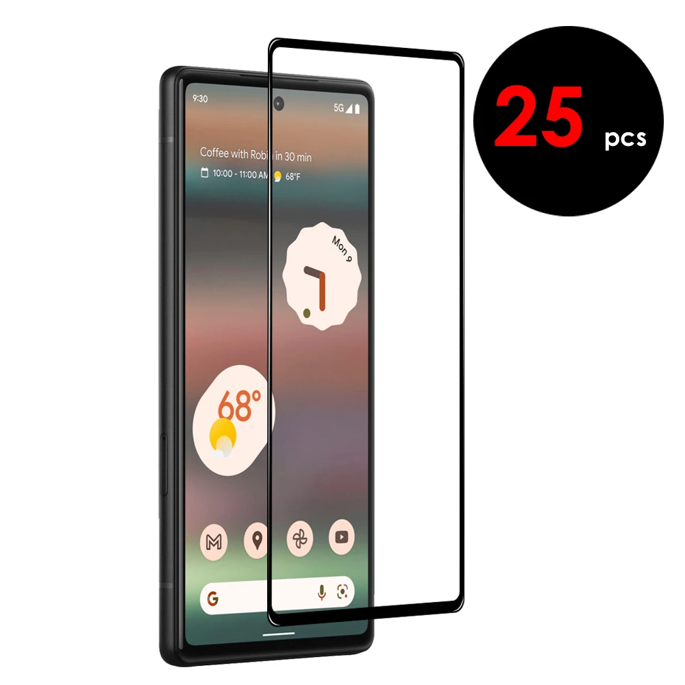 25Pcs For Google Pixel 3 3a 4 XL 4a 4G 5G 5 5a 6 6a 7 8 9 Pro XL Full Cover Tempered Glass Film Screen Protector