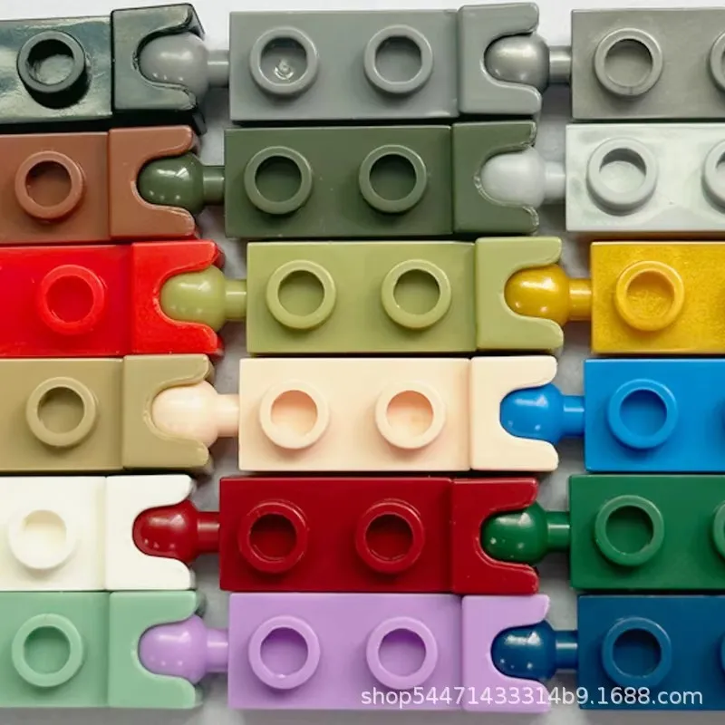 50g/82PCS 14419 1x2 SideB with Tow Ball Socket Board Building Blocks Moc Color Accessories Compatible with Brick DIY Parts