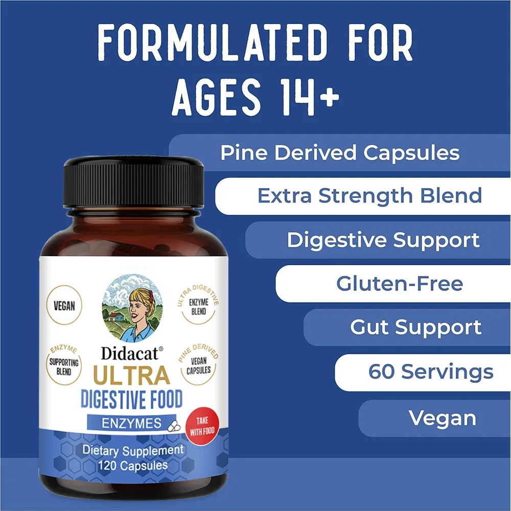 Super Digestive Enzyme - Intestinal Digestive Health Capsules Relieve Bloating and Flatulence and Promote Nutrient Absorption