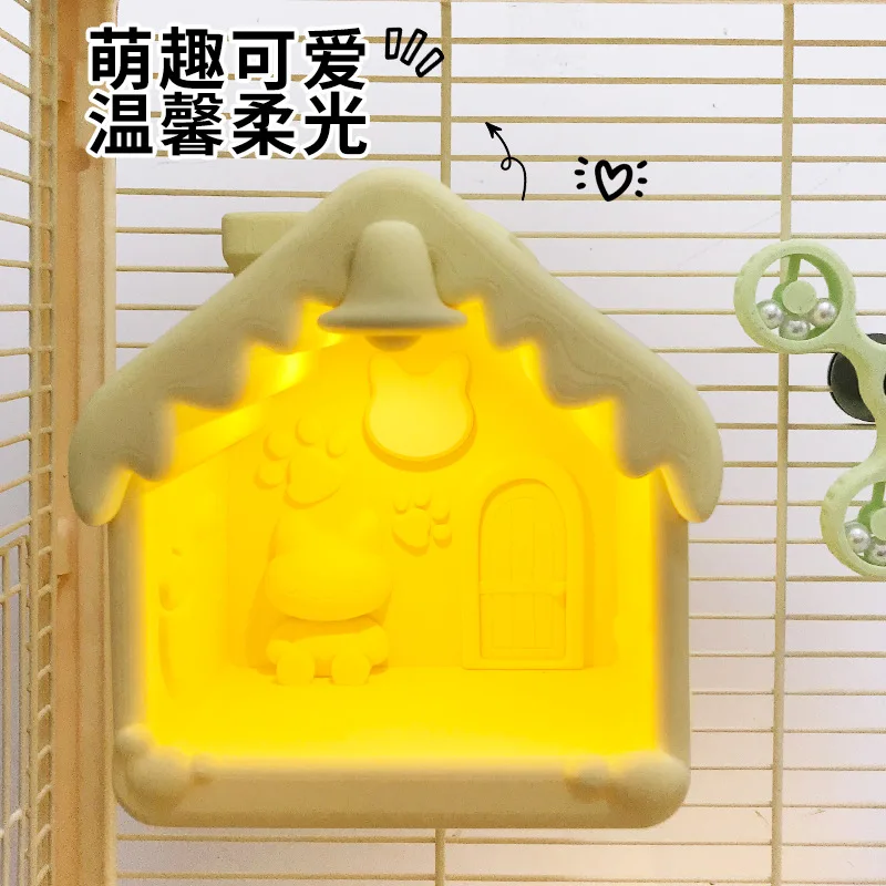 Flower Parrot Gift Cockatiel Lovebird Sun Conure Bird Nest With Ambient Light Small House For Multiple Birds To Coexist
