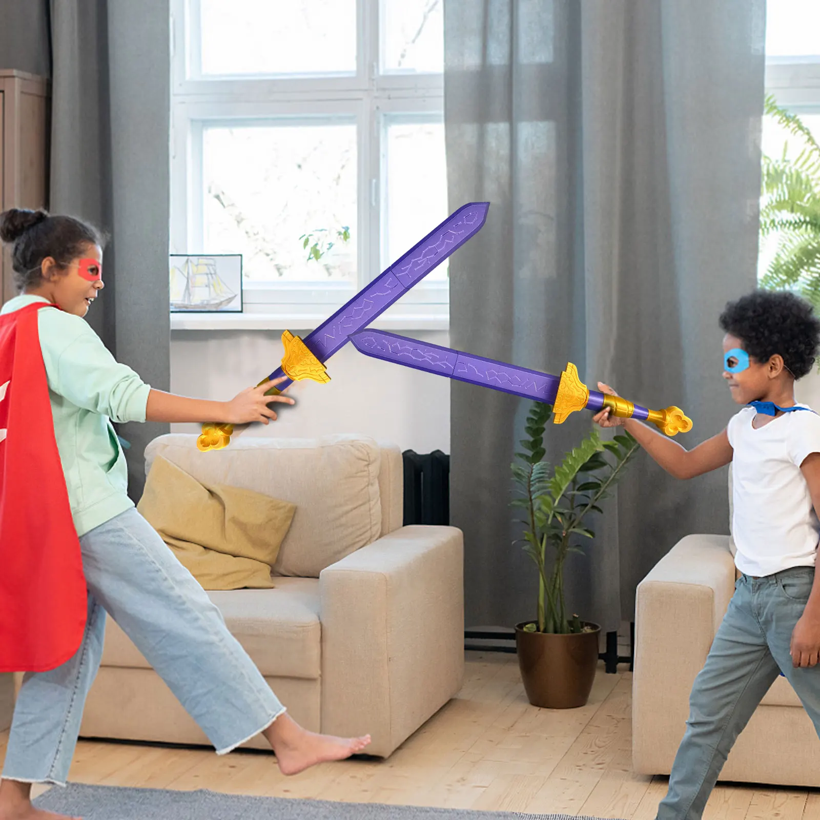 Tenues Kpop pour hommes et femmes, jeu de rôle démon, chasseurs, épée, accessoire de Cosplay, accessoires de Costume de carnaval d'halloween